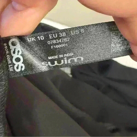 ASOS Black Sheer Wrap Skirt Coverup Sz 10 Maxi Sarong Swim Beach Resortwear - Picture 3 of 9